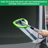 Microfiber Car Windshield Cleaning Tool with Extendable Handle